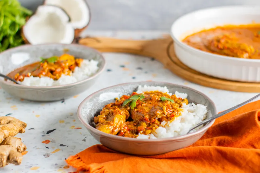 Broiled Tilapia With Thai Coconut Curry Sauce Recipe